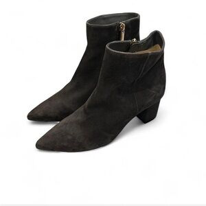 L’Agence black suede boots